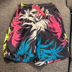 Under Armour Men's Tropical Leaf Print swimtrunck - Black, Pink, Blue, Green
